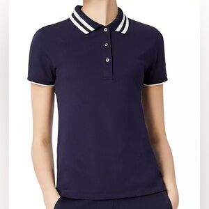 Tory Sport Navy & White Polo T-Shirt in Medium